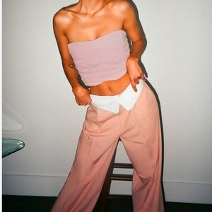 Zara Dusty Pink Strapless Tube Top